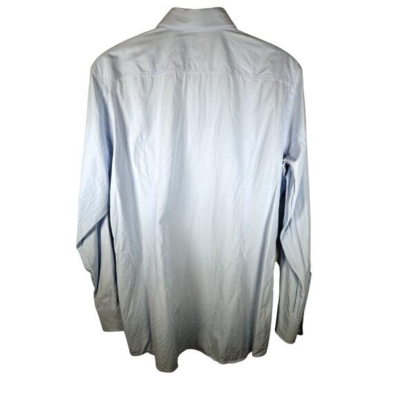 Hugo Boss Sharp Fit Men’s Dress Shirt 15.5 32/33 Baby Blue Long Sleeve Button-Up - Picture 2 of 11